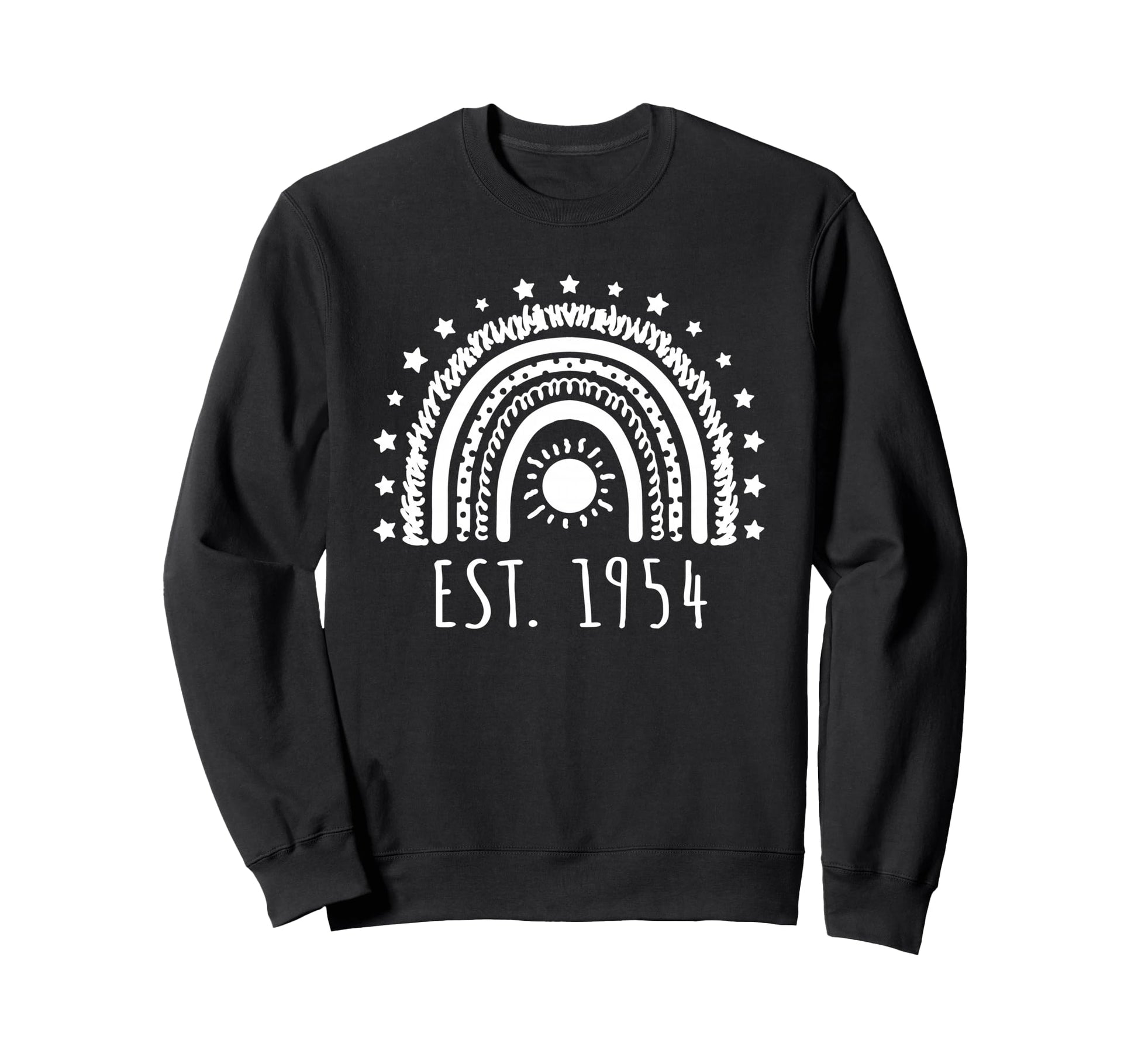 Est 1954 Rainbow Established Sweatshirt - Fun Novelty Design for Adults - T-Shirt, Sweatshirt, Hoodie