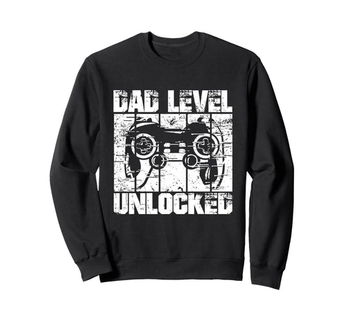 Dad Level Unlocked Gaming Sweatshirt - Minimalist Print for Adults - T-Shirt, Sweatshirt, Hoodie