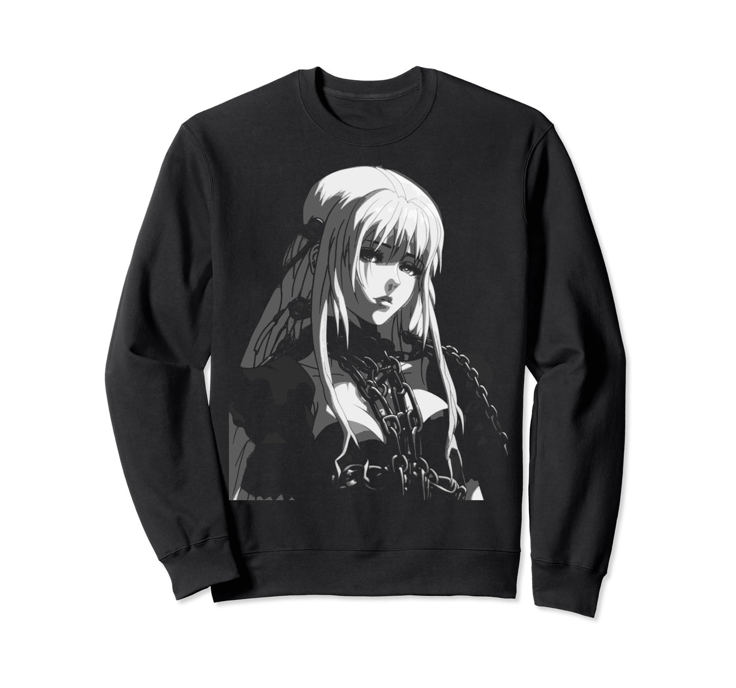 Aesthetic Goth Anime Sad Soft Sweatshirt - Minimalist Print for Adults - T-Shirt, Sweatshirt, Hoodie