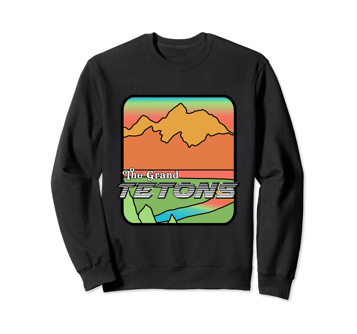 Grand Teton National Park Souvenir Sweatshirt - Custom Art Print Men Women - T-Shirt, Sweatshirt, Hoodie