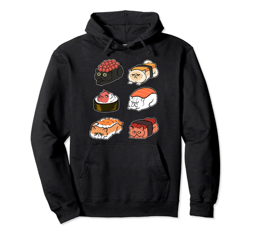 Sushi Cat Anime Figure Japanese Hoodie - Custom Art Print Men Women - T-Shirt, Sweatshirt, Hoodie