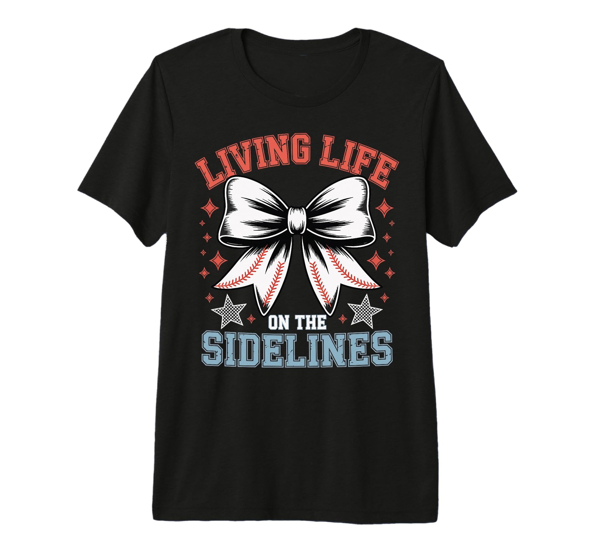 Living Life Sidelines Baseball Tri T-Shirt - Streetwear Style for Adults - T-Shirt, Sweatshirt, Hoodie