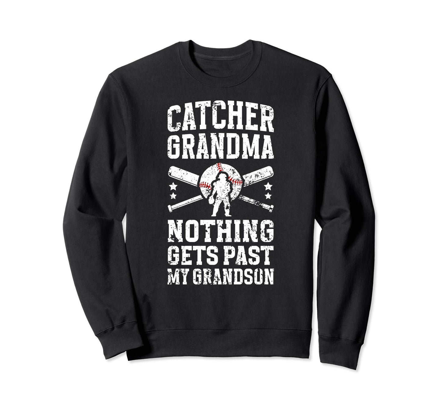 My Grandson Baseball Catcher Grandma Sweatshirt - Graphic Print Unisex - T-Shirt, Sweatshirt, Hoodie