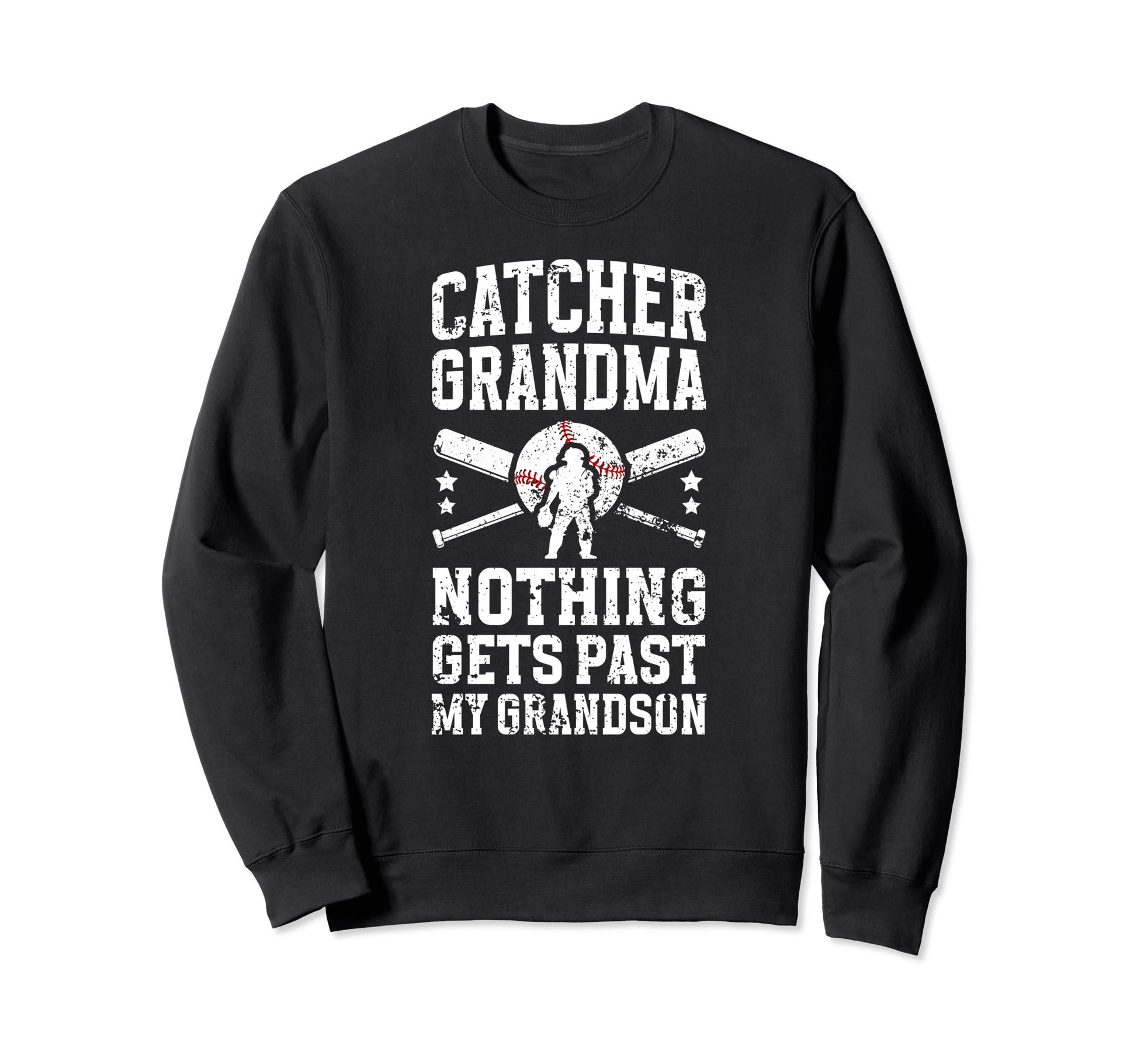 My Grandson Baseball Catcher Grandma Sweatshirt - Graphic Print Unisex - T-Shirt, Sweatshirt, Hoodie