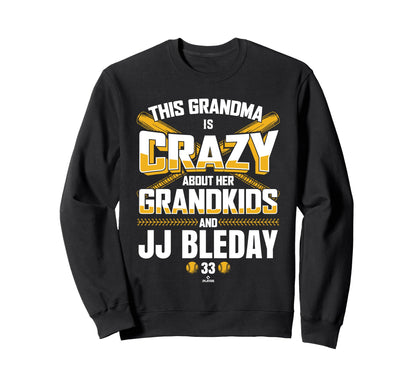 Grandma Crazy Jj Bleday Oakland Sweatshirt - Graphic Print for Adults - T-Shirt, Sweatshirt, Hoodie