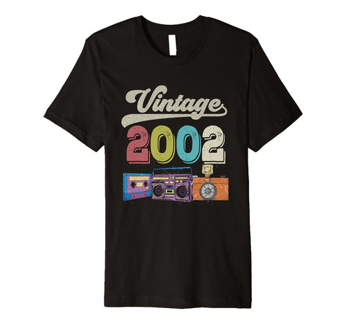 2002 Birthday Funny Old Cassette Tape T-Shirt - Minimalist Print Men Women - T-Shirt, Sweatshirt, Hoodie