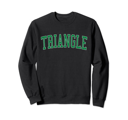 Triangle Va Distressed Green Varsity Sweatshirt - Minimalist Print Unisex - T-Shirt, Sweatshirt, Hoodie