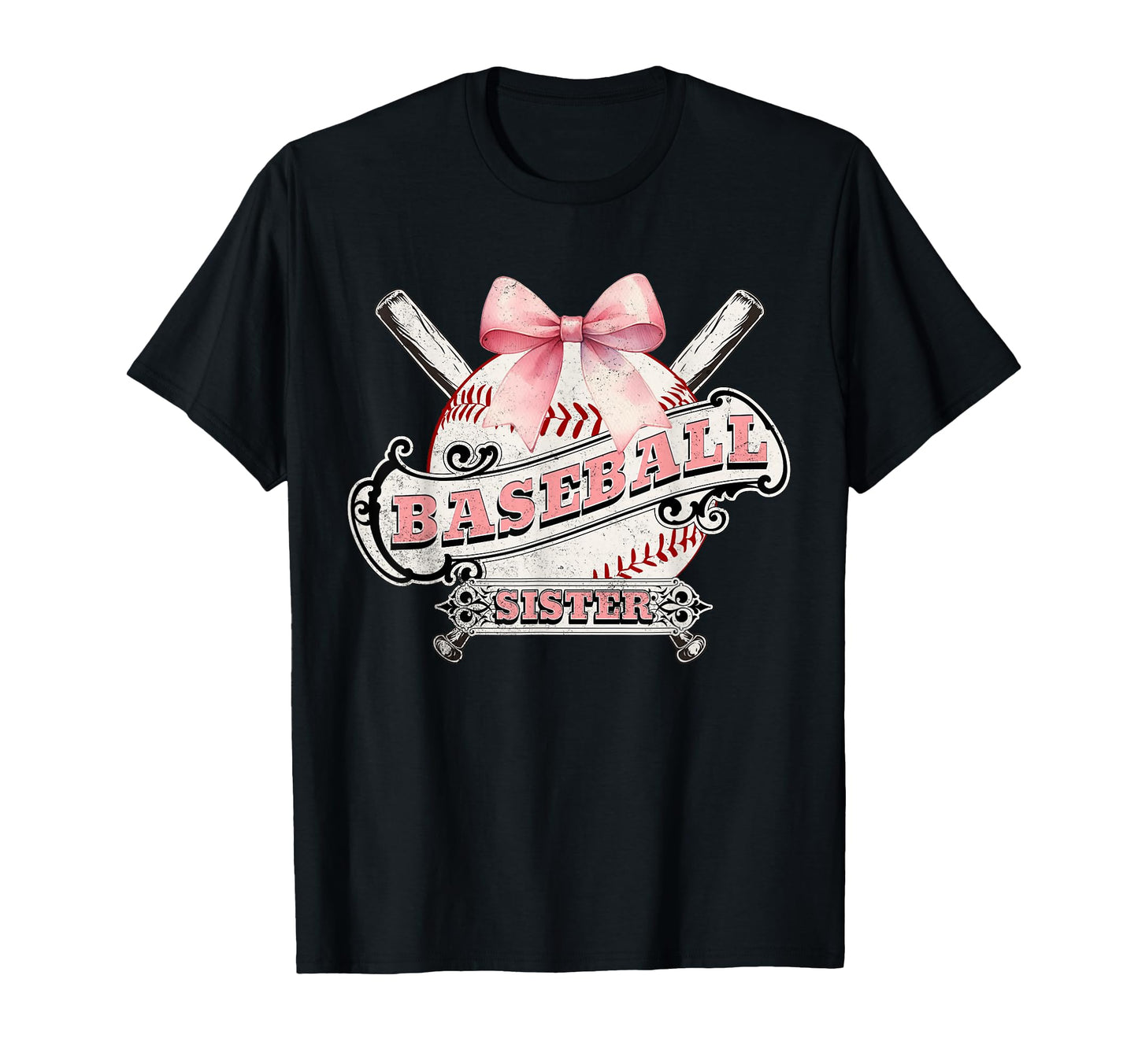 Baseball Sister Coquette Bow Sport Season T-Shirt - Custom Art Print Unisex - T-Shirt, Sweatshirt, Hoodie