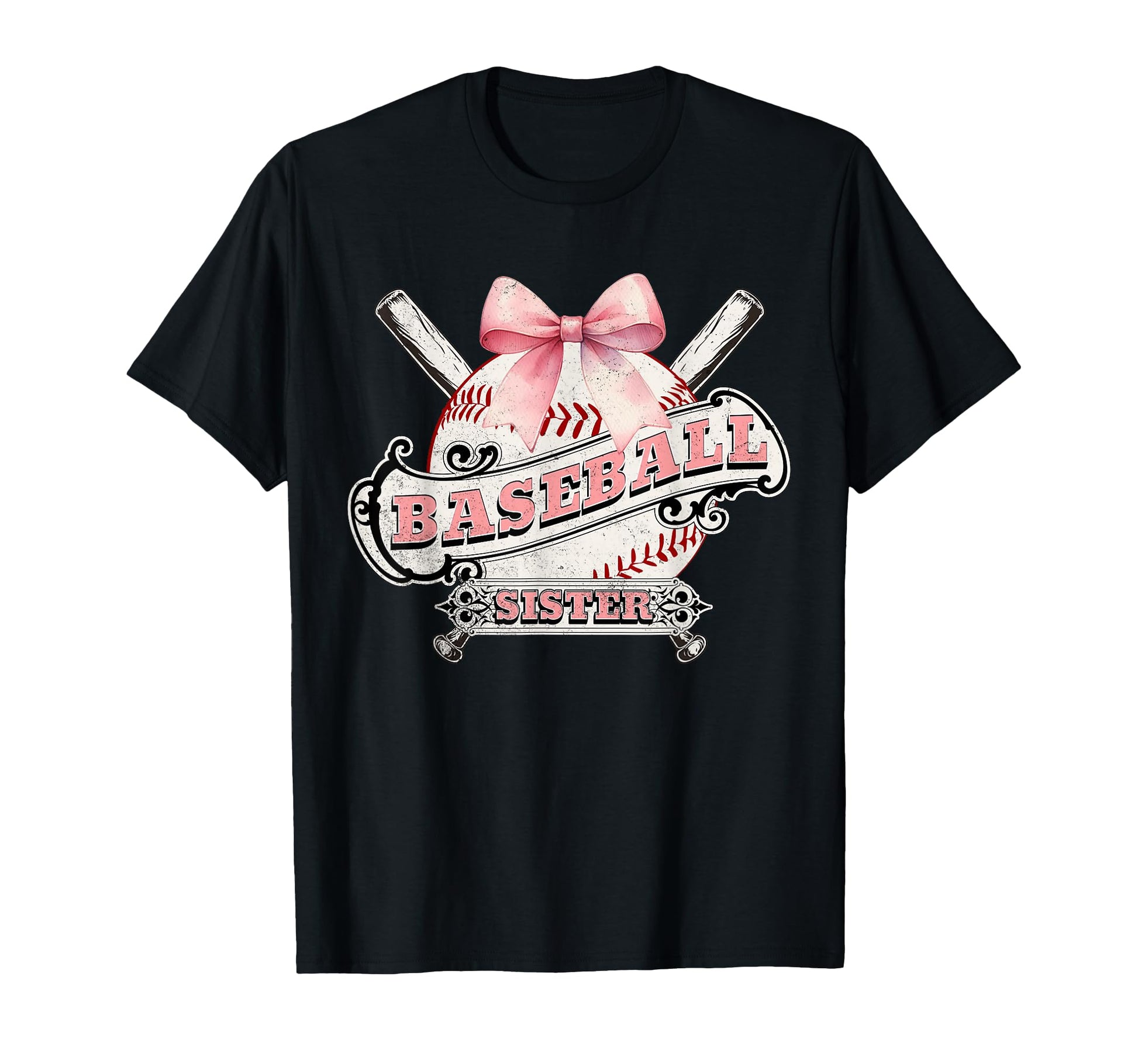 Baseball Sister Coquette Bow Sport Season T-Shirt - Custom Art Print Unisex - T-Shirt, Sweatshirt, Hoodie