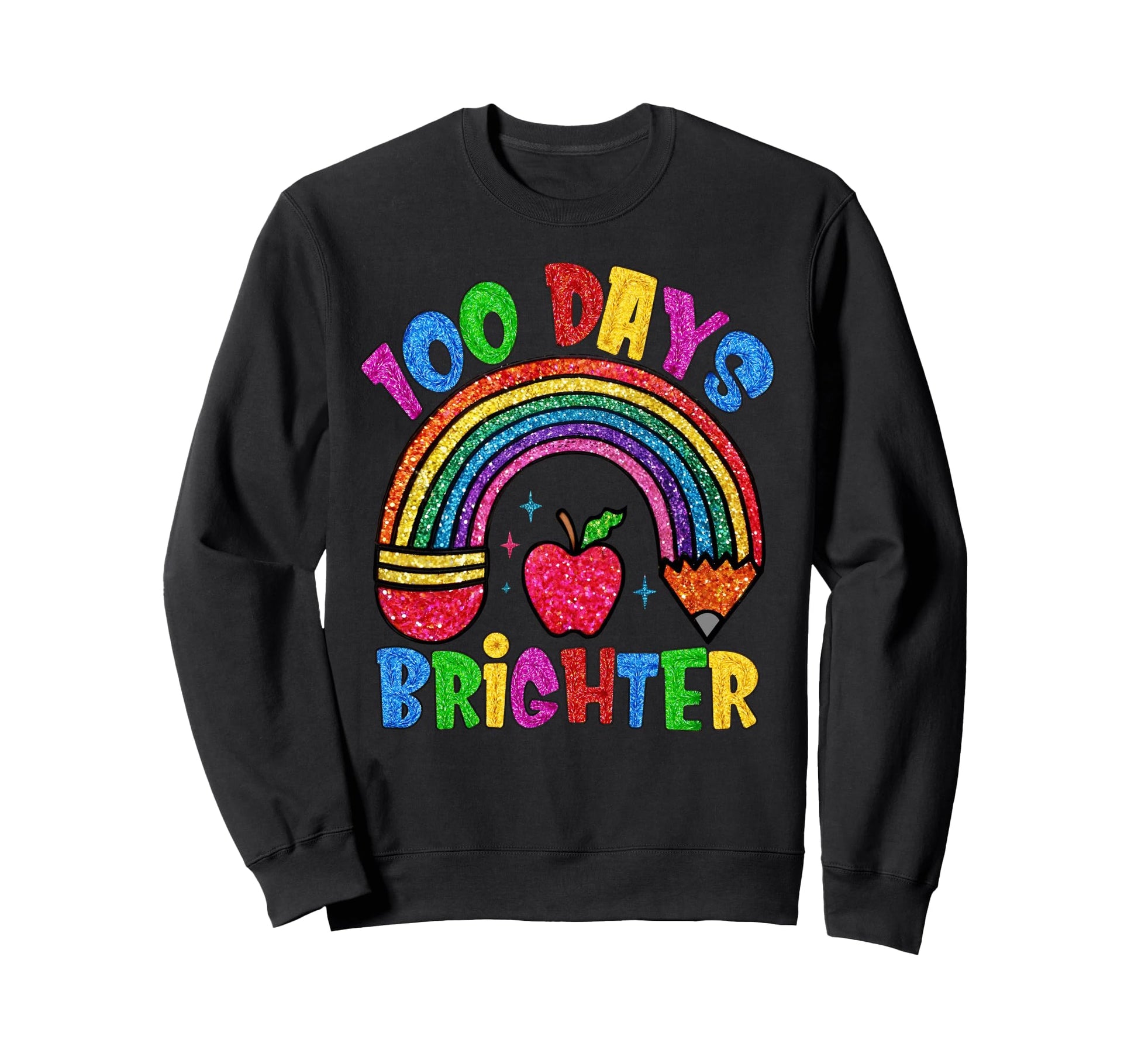 100 Days Brighter Rainbow 100 Days Sweatshirt - Aesthetic Graphic Unisex - T-Shirt, Sweatshirt, Hoodie