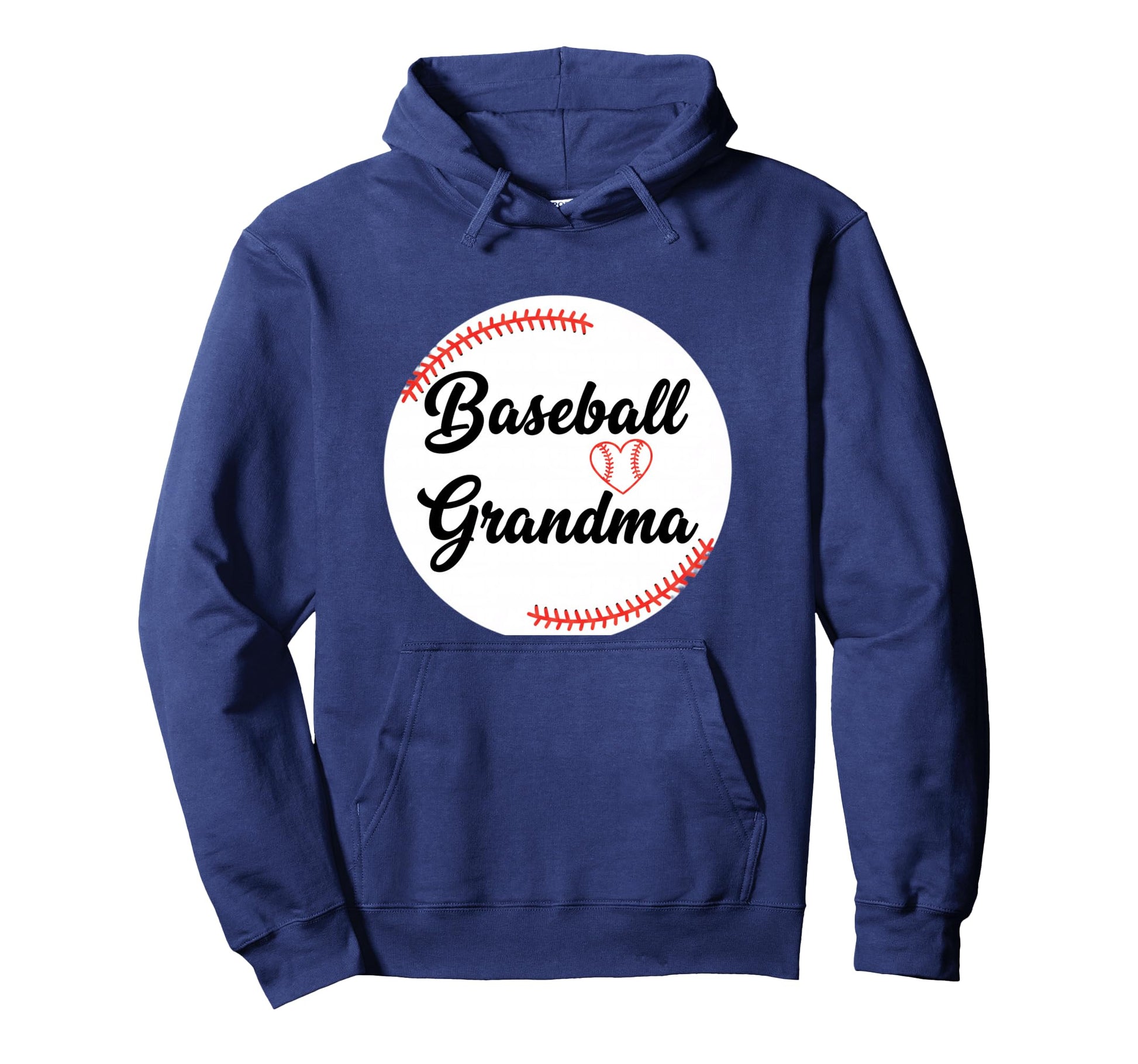 Grandparent Baseball Grandma Heart Script Hoodie - Minimalist Print Unisex - T-Shirt, Sweatshirt, Hoodie