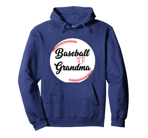 Grandparent Baseball Grandma Heart Script Hoodie - Minimalist Print Unisex - T-Shirt, Sweatshirt, Hoodie