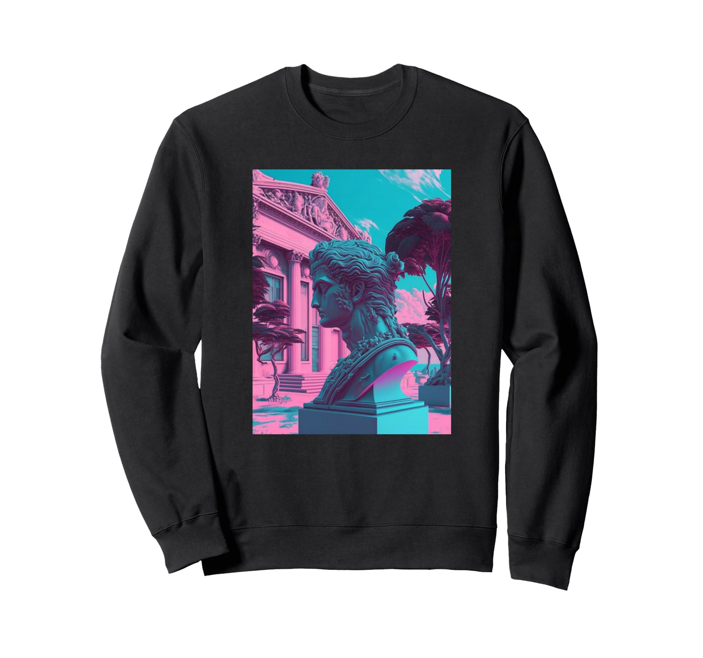 Vaporwave Aesthetic Trippy Sweatshirt - Fun Novelty Design for Adults - T-Shirt, Sweatshirt, Hoodie