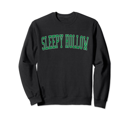 Sleepy Hollow Ny Distressed Green Sweatshirt - Novelty Apparel Unisex - T-Shirt, Sweatshirt, Hoodie