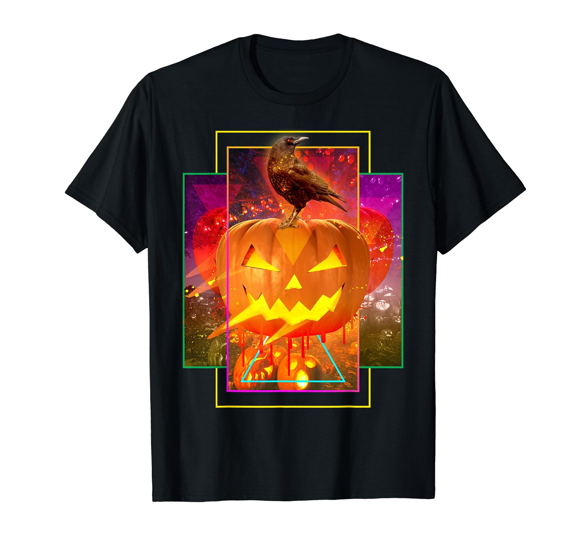 Halloween Vaporwave Jack O Lantern And T-Shirt - Unique Graphic Men Women - T-Shirt, Sweatshirt, Hoodie