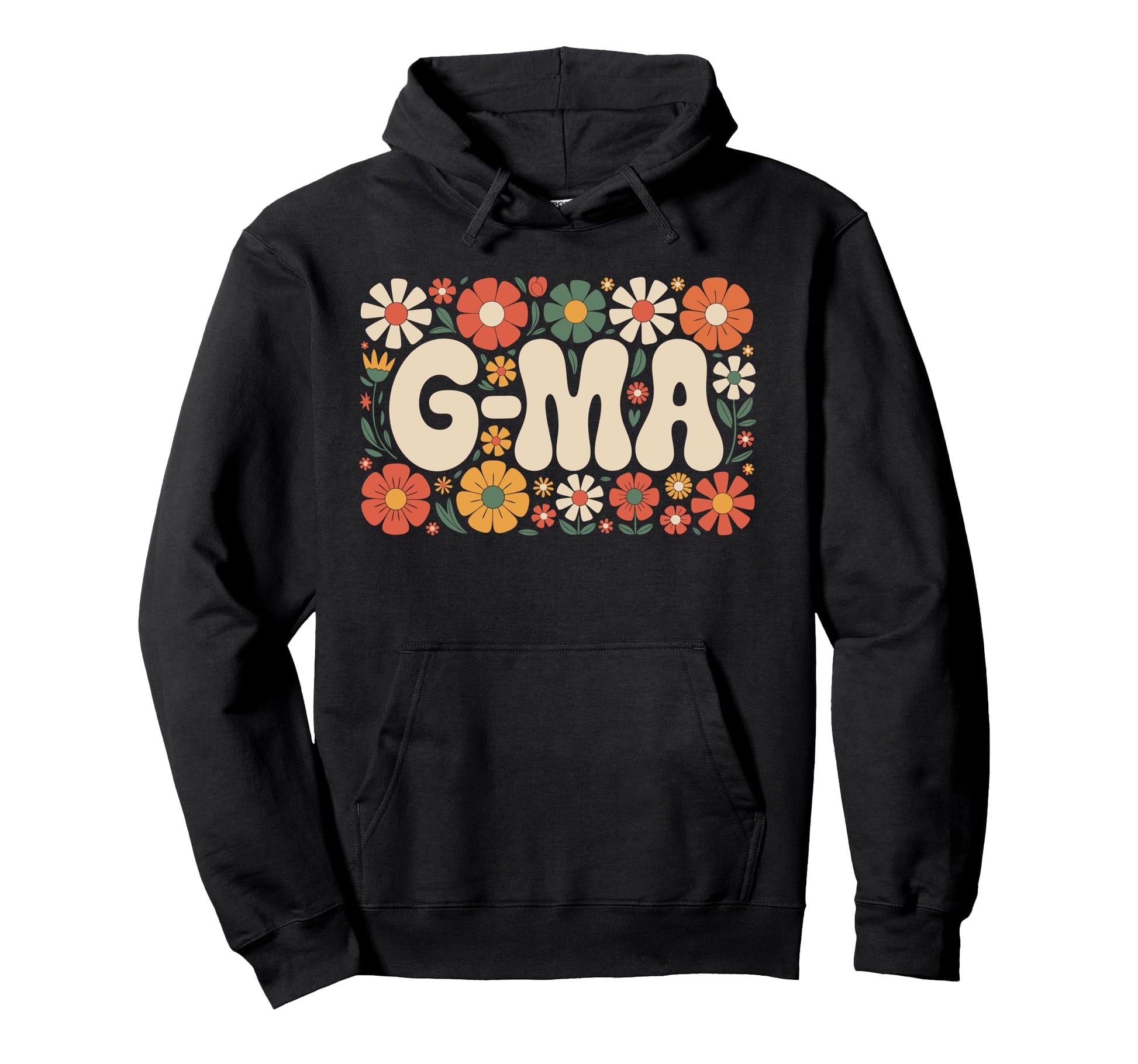 G Ma Floral Hippie Boho 70S Grandma Hoodie - Aesthetic Graphic Unisex - T-Shirt, Sweatshirt, Hoodie