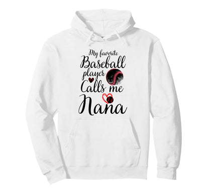 My Favorite Baseball Player Calls Me Hoodie - Minimalist Print Men Women - T-Shirt, Sweatshirt, Hoodie