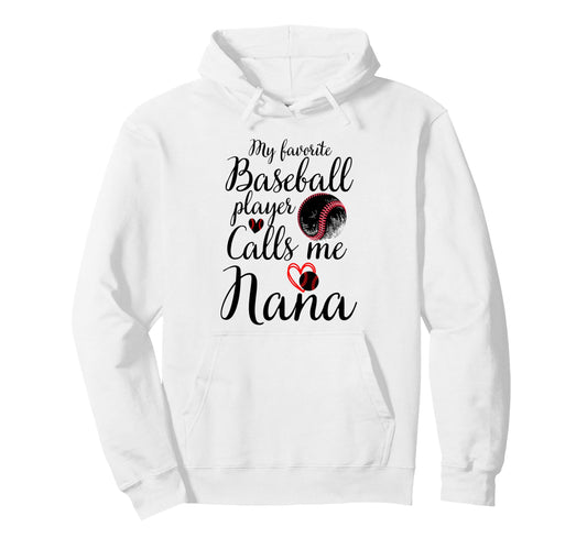 My Favorite Baseball Player Calls Me Hoodie - Minimalist Print Men Women - T-Shirt, Sweatshirt, Hoodie