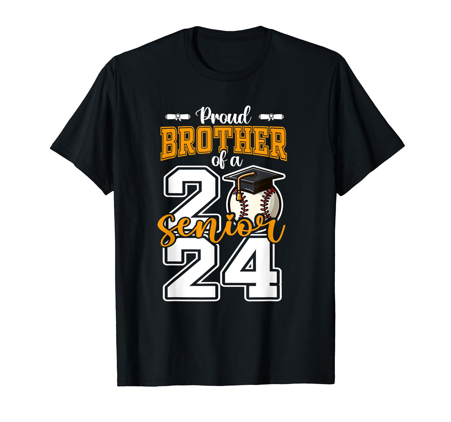 Proud Brother 2024 Baseball Senior T-Shirt - Novelty Apparel Men Women - T-Shirt, Sweatshirt, Hoodie