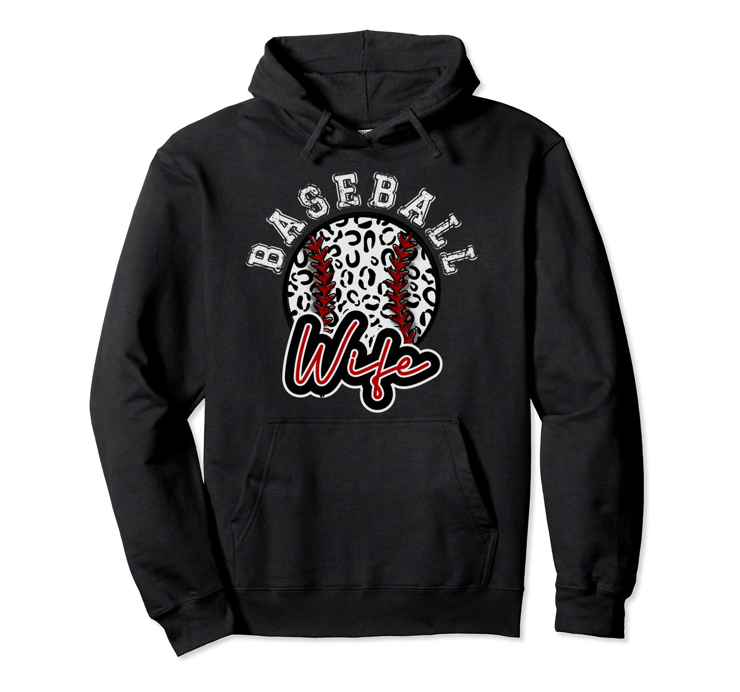 Leopard Cheetah Baseball Wife Womens Hoodie - Casual Everyday Wear Unisex - T-Shirt, Sweatshirt, Hoodie