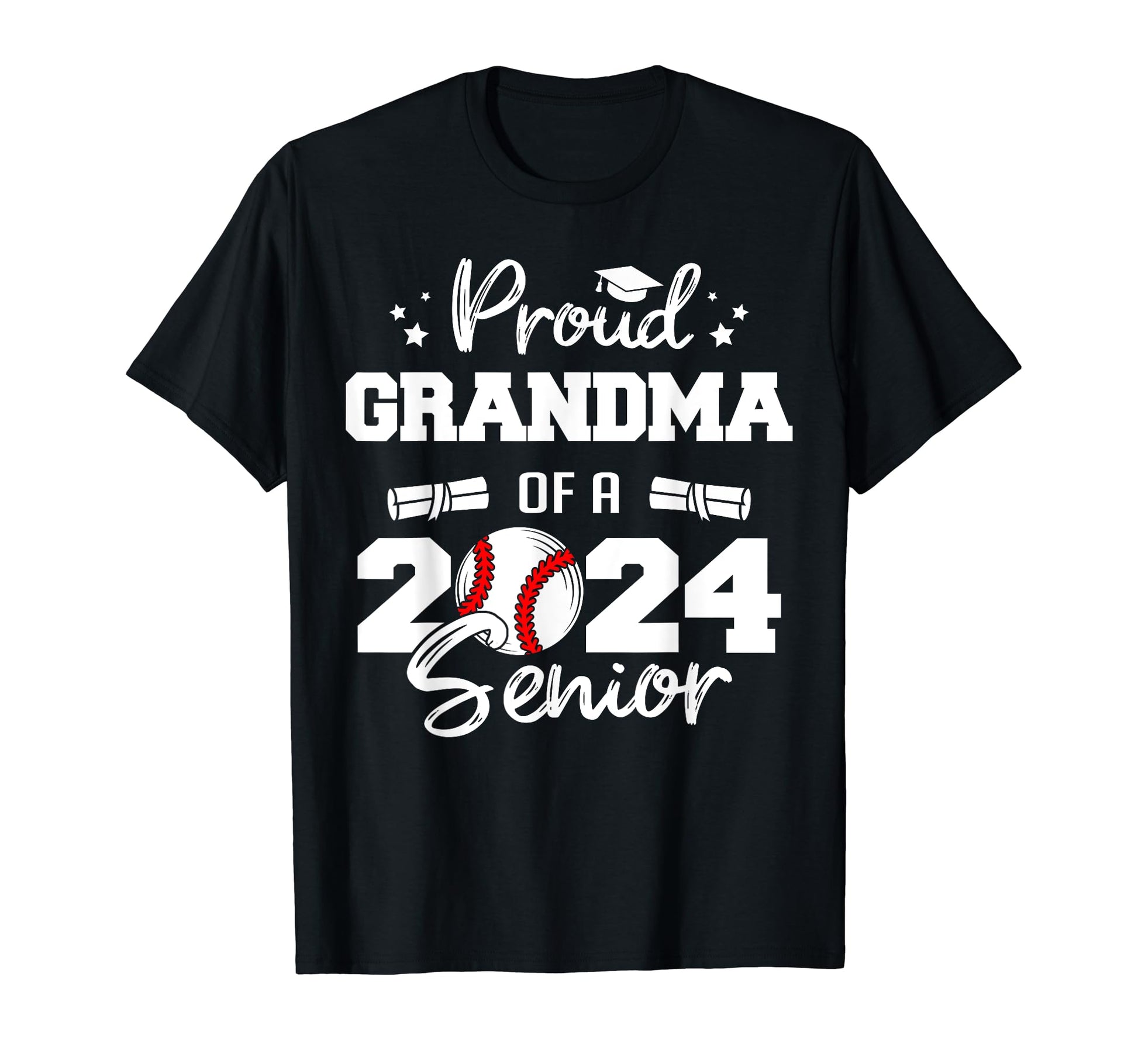 Proud Grandma 2024 Senior Funny T-Shirt - Custom Art Print Men Women - T-Shirt, Sweatshirt, Hoodie