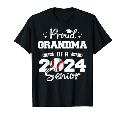 Proud Grandma 2024 Senior Funny T-Shirt - Custom Art Print Men Women - T-Shirt, Sweatshirt, Hoodie