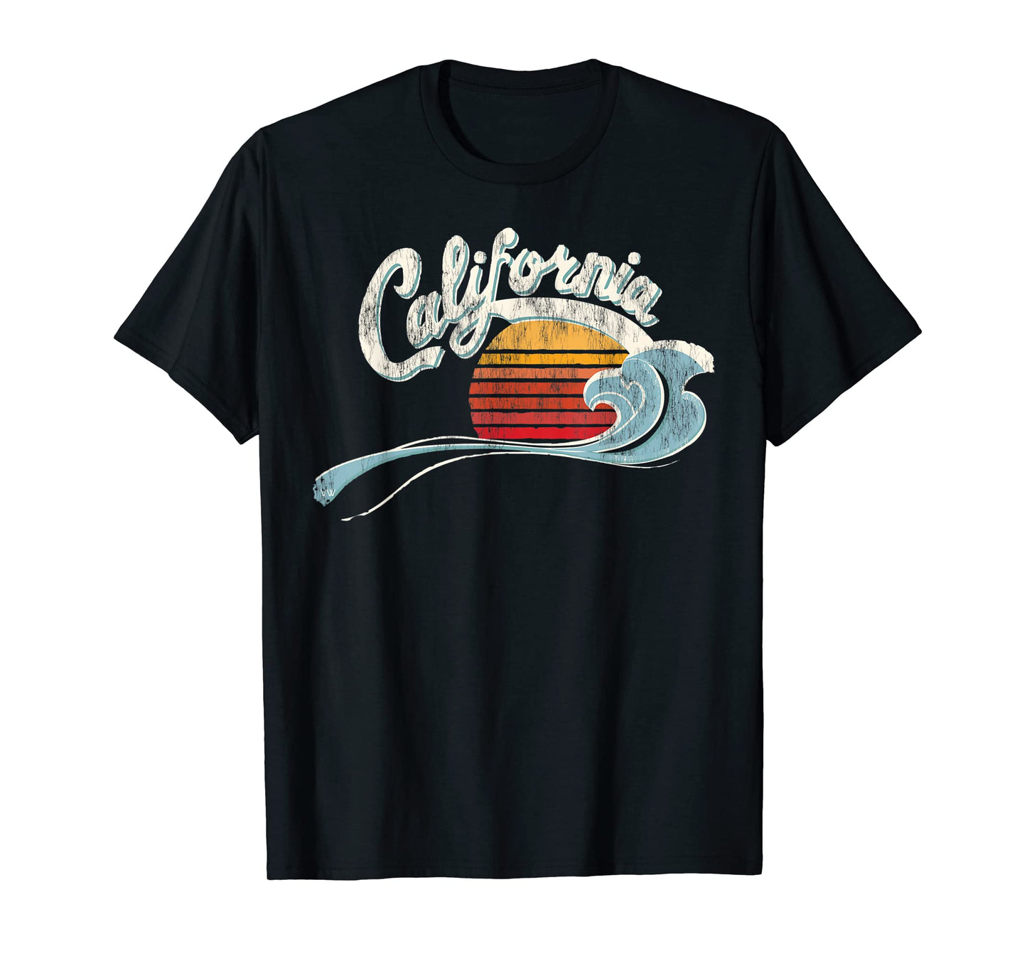 Surfer 70S Sunset California T-Shirt - Novelty Apparel Unisex - T-Shirt, Sweatshirt, Hoodie
