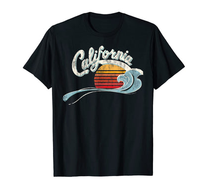 Surfer 70S Sunset California T-Shirt - Novelty Apparel Unisex - T-Shirt, Sweatshirt, Hoodie