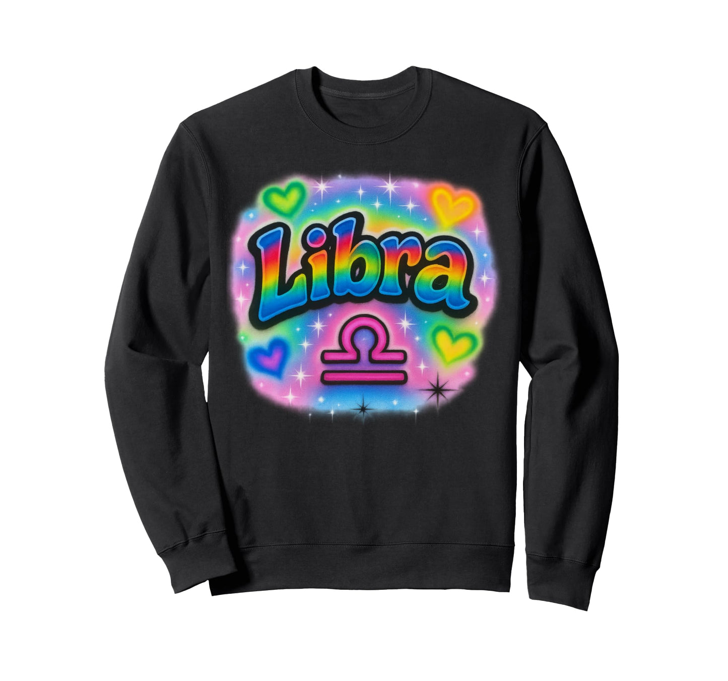 Libra Zodiac Sign Rainbow Pastel Sweatshirt - Unique Graphic Unisex - T-Shirt, Sweatshirt, Hoodie
