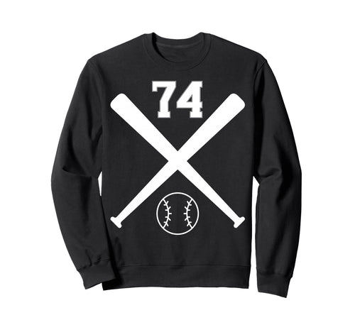 Baseball Softball Number 74 Sweatshirt - Streetwear Style Men Women - T-Shirt, Sweatshirt, Hoodie