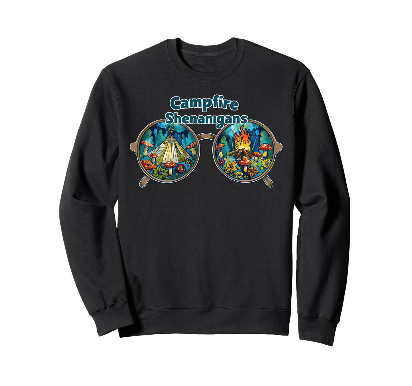Campfire Shenanigans Boho Hippie Sweatshirt - Custom Art Print Men Women - T-Shirt, Sweatshirt, Hoodie