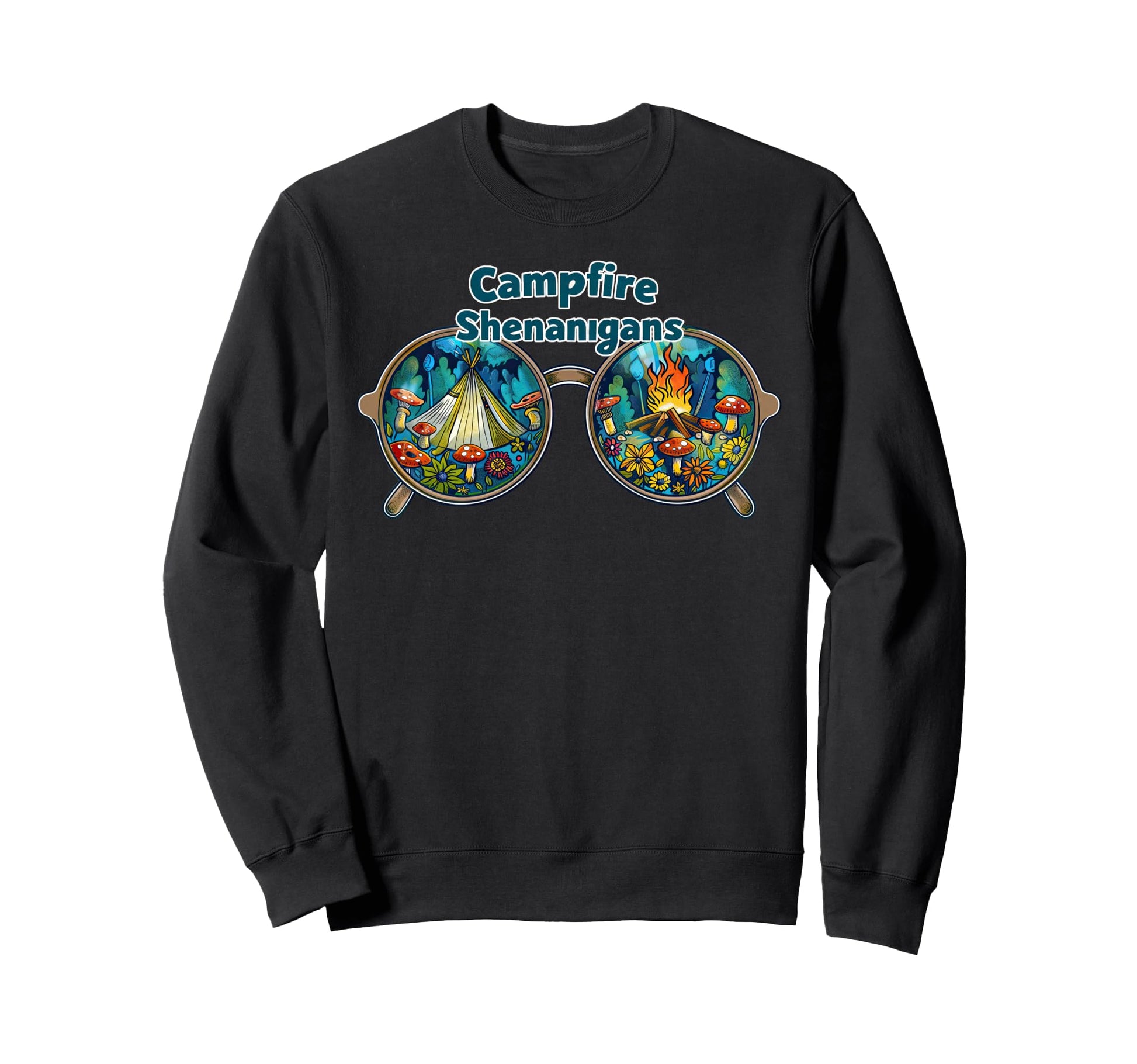 Campfire Shenanigans Boho Hippie Sweatshirt - Custom Art Print Men Women - T-Shirt, Sweatshirt, Hoodie