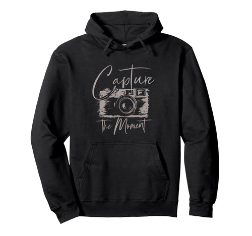 Capture Moment Photography Camera Hoodie - Aesthetic Graphic Unisex - T-Shirt, Sweatshirt, Hoodie