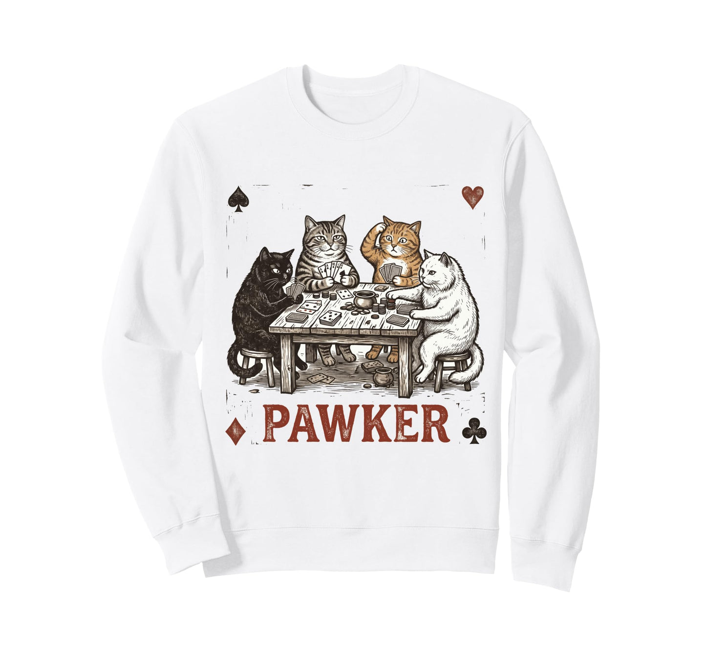 Funny Poker Board Game Card Sweatshirt - Novelty Apparel for Adults - T-Shirt, Sweatshirt, Hoodie