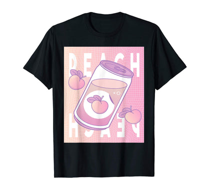 Peach Vaporwave 90S Japanese T-Shirt - Minimalist Print for Adults - T-Shirt, Sweatshirt, Hoodie
