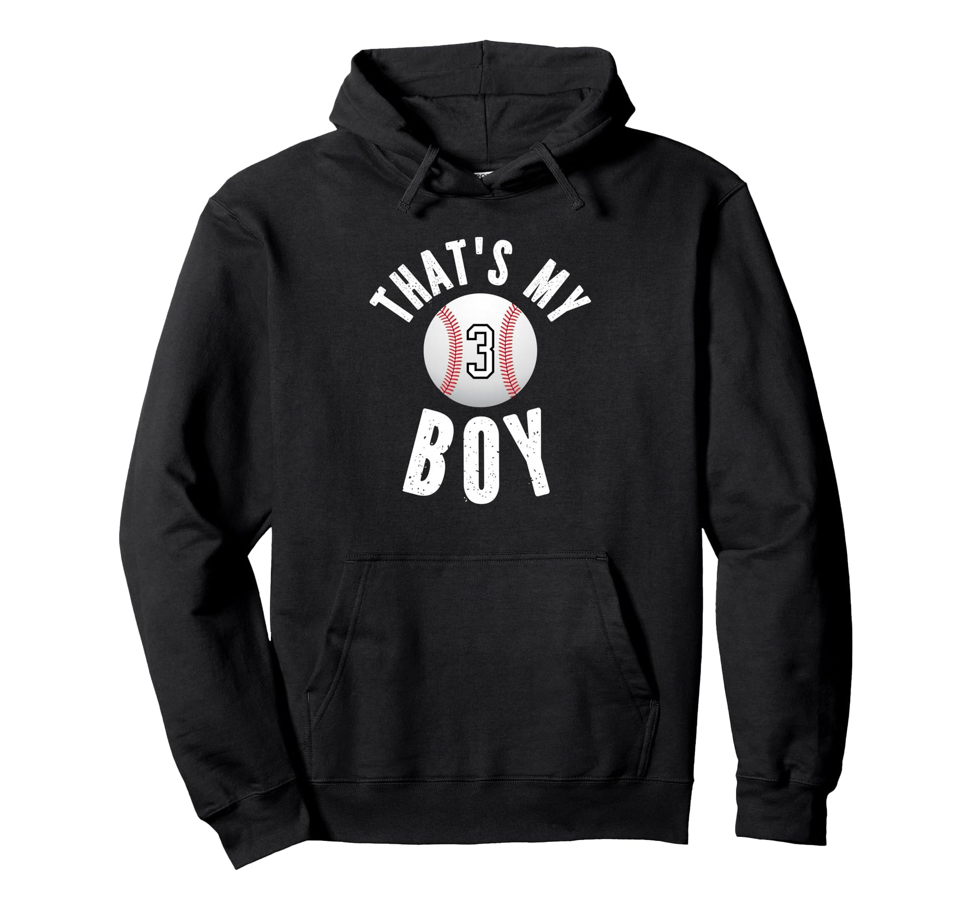 Thats My Baseball Number 3 Hoodie - Graphic Print Men Women - T-Shirt, Sweatshirt, Hoodie