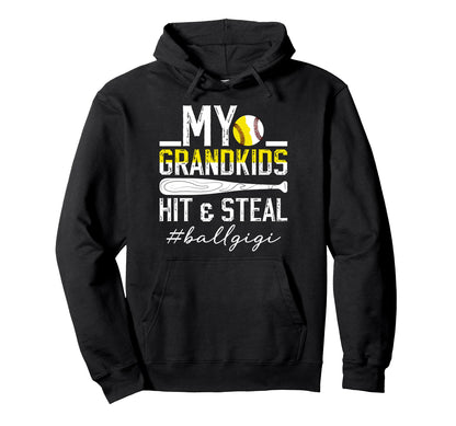 Ball Gigi Funny Baseball Softball Gigi Hoodie - Trendy Graphic for Adults - T-Shirt, Sweatshirt, Hoodie