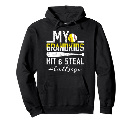 Ball Gigi Funny Baseball Softball Gigi Hoodie - Trendy Graphic for Adults - T-Shirt, Sweatshirt, Hoodie