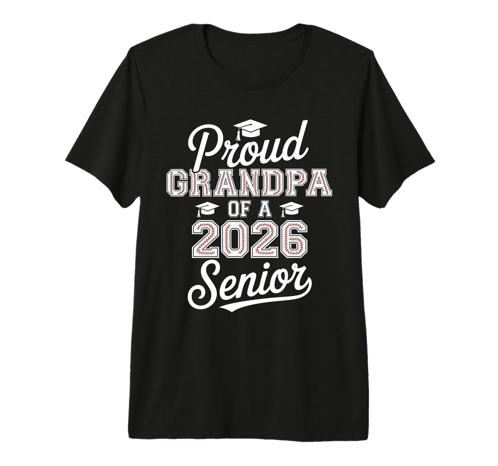 Proud Grandpa 2026 Senior Baseball T-Shirt - Graphic Print for Adults - T-Shirt, Sweatshirt, Hoodie