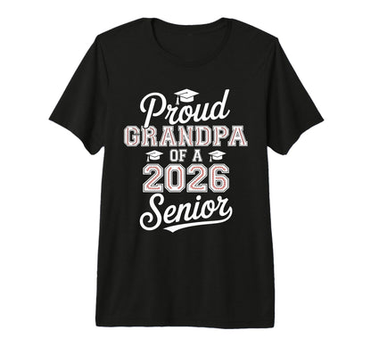 Proud Grandpa 2026 Senior Baseball T-Shirt - Graphic Print for Adults - T-Shirt, Sweatshirt, Hoodie