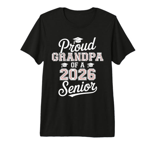 Proud Grandpa 2026 Senior Baseball T-Shirt - Graphic Print for Adults - T-Shirt, Sweatshirt, Hoodie