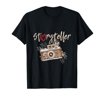Storyteller Camera Art Photography T-Shirt - Minimalist Print for Adults - T-Shirt, Sweatshirt, Hoodie