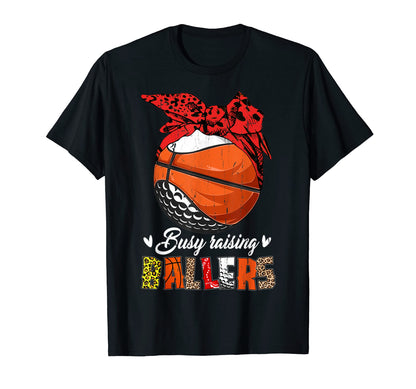 Golf Mom Basketball Mom Busy Raising T-Shirt - Custom Art Print for Adults - T-Shirt, Sweatshirt, Hoodie