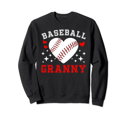 Baseball Granny Grandma Granny Sweatshirt - Aesthetic Graphic Unisex - T-Shirt, Sweatshirt, Hoodie