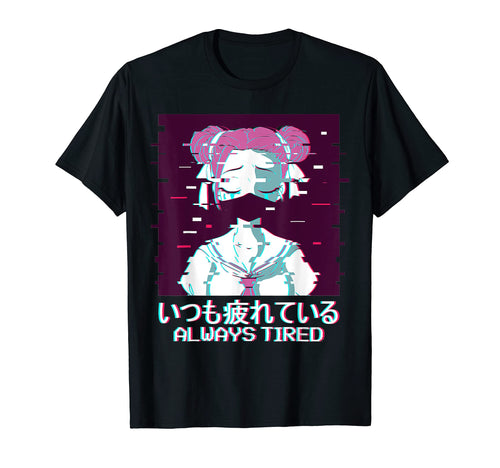 Geisha Anime Japanese Vaporwave T-Shirt - Fun Novelty Design Unisex - T-Shirt, Sweatshirt, Hoodie