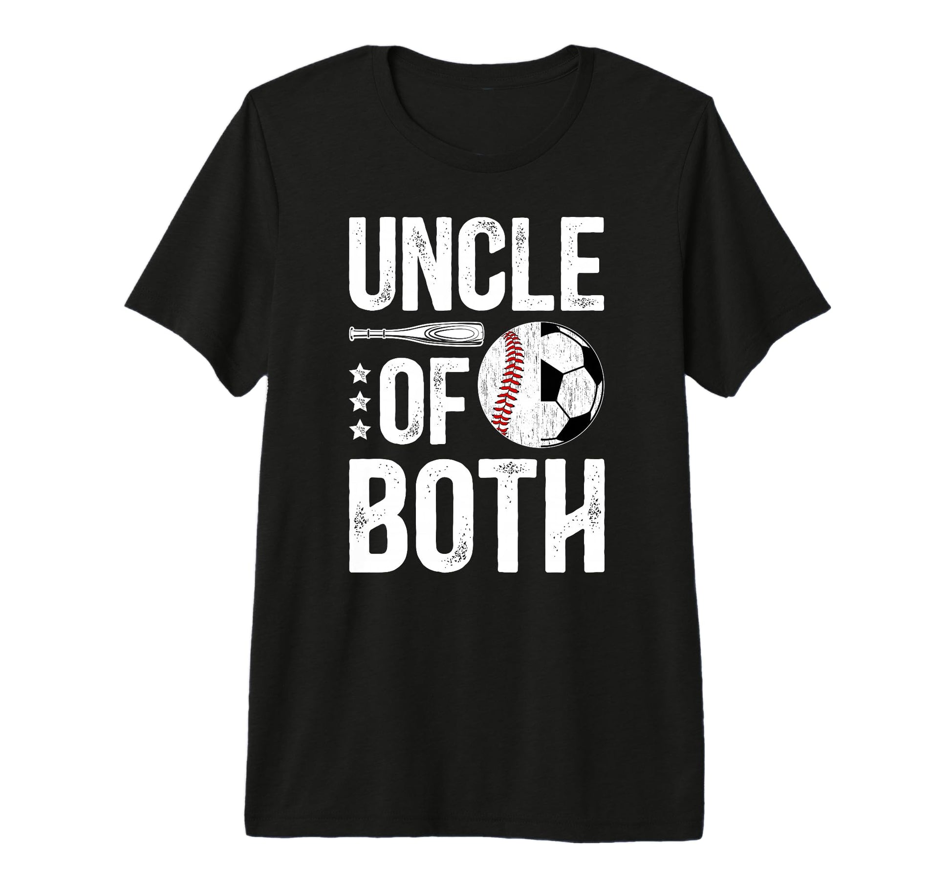 Mens Uncle Both Baseball Soccer Uncle T-Shirt - Custom Art Print Men Women - T-Shirt, Sweatshirt, Hoodie