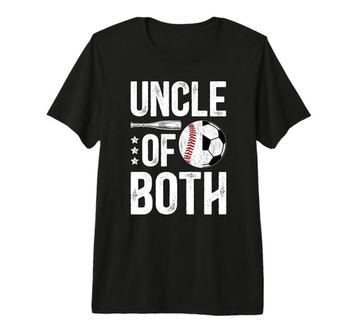 Mens Uncle Both Baseball Soccer Uncle T-Shirt - Custom Art Print Men Women - T-Shirt, Sweatshirt, Hoodie