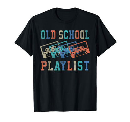 Old School Playlist Rock Cassette Tape T-Shirt - Graphic Print for Adults - T-Shirt, Sweatshirt, Hoodie