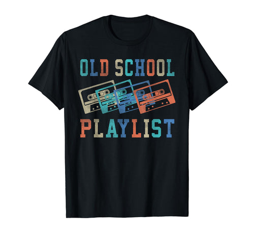Old School Playlist Rock Cassette Tape T-Shirt - Graphic Print for Adults - T-Shirt, Sweatshirt, Hoodie