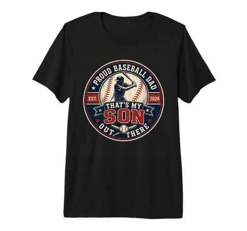 Proud Dad Watching Baseball Games T-Shirt - Minimalist Print Unisex - T-Shirt, Sweatshirt, Hoodie